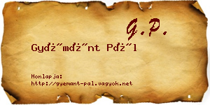 Gyémánt Pál névjegykártya