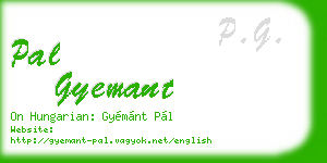 pal gyemant business card